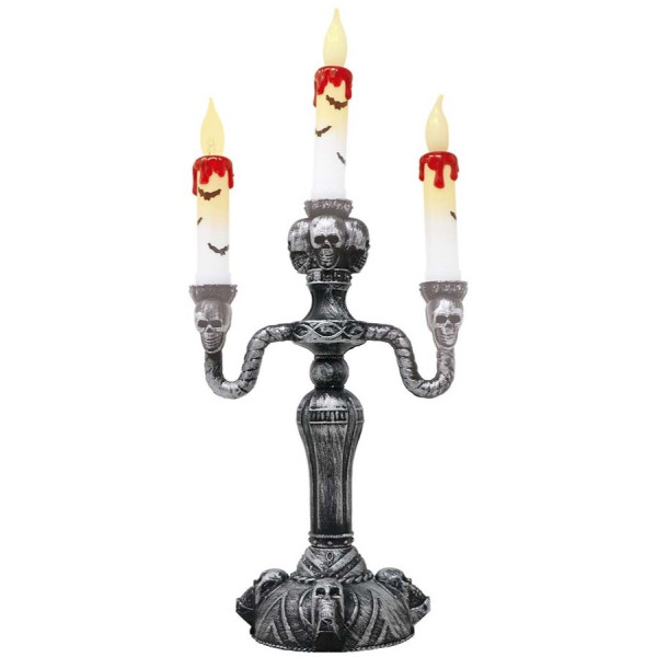 Candelabro de Calaveras de 40 Centímetros con Luz