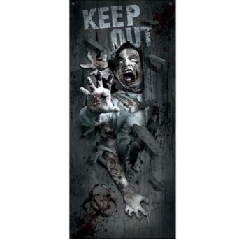 Cubrepuerta de Ataque Zombie de 80 x 180 Centímetros