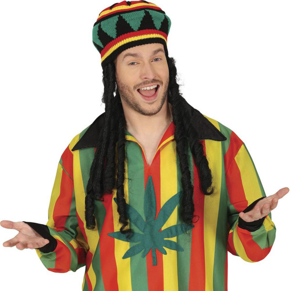 Gorro de Rastafari con Pelo para Adulto