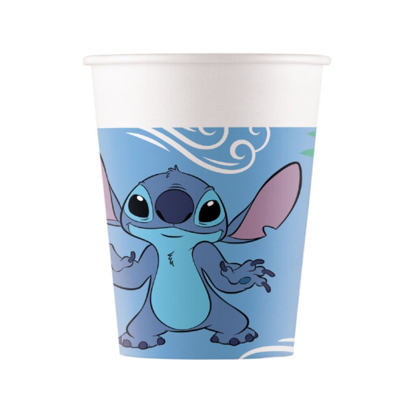 Vaso de Stitch 8 Unidades de 200 Mililitros