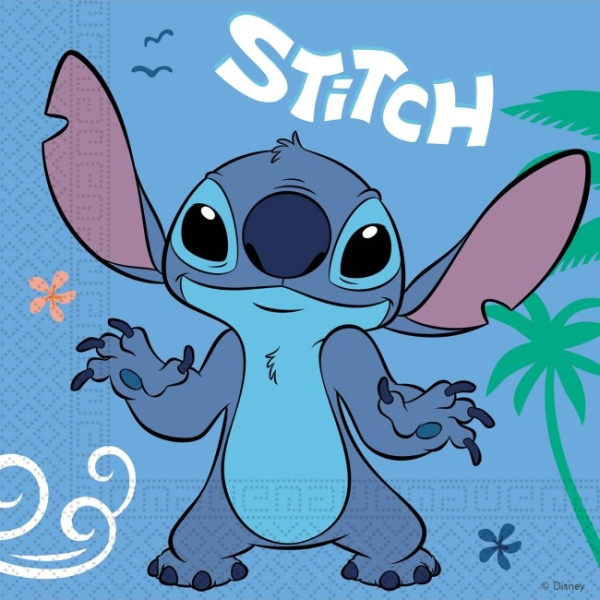 Servilleta de Stitch de 20 Unidades 33 x 33 Centímetros