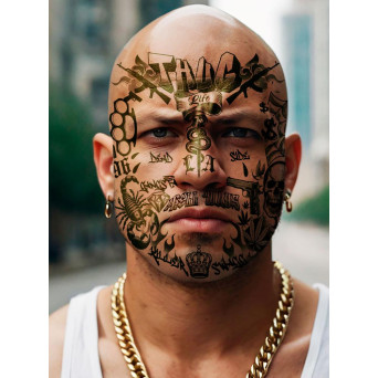 Tatuaje de Cara Thug
