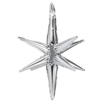 Globo de Estrella 3D de 50 Centímetros de color Plata