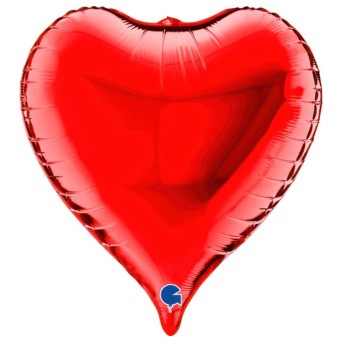 Globo Foil de Corazón 3D de 58 Centímetros de color Rojo