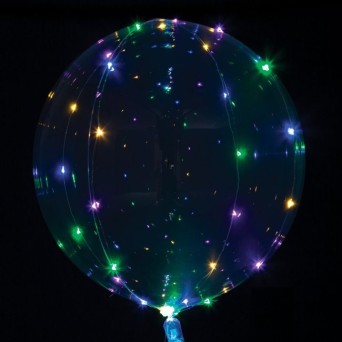 Globo Clearz de 45 Centímetros acabado Cristal con Tira de LED´s Multicolor