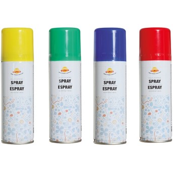 Spray de Serpentina de 83 Mililitros Varios Colores