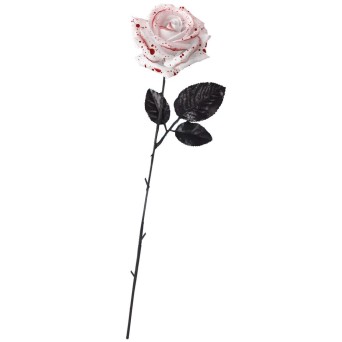Rosa de 42 Centímetros de color Blanco con Sangre