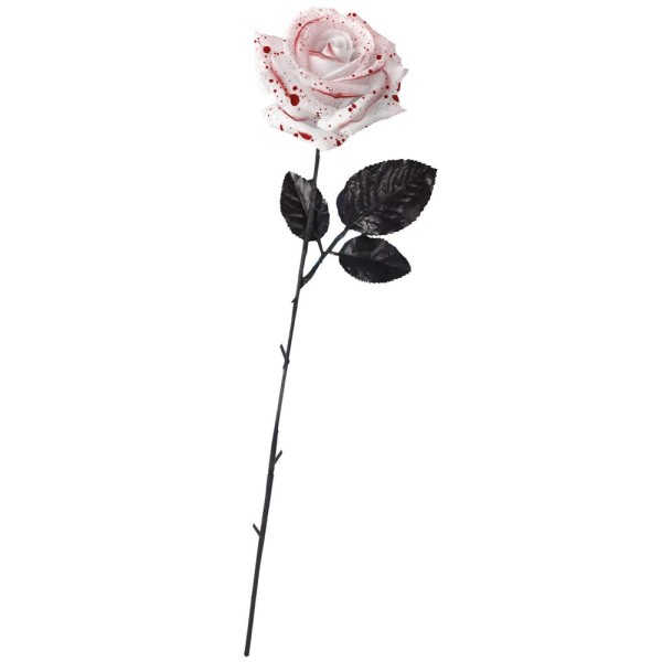 Rosa de 42 Centímetros de color Blanco con Sangre