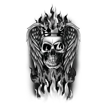 Tatuaje de Calavera de 14 x 30 Centímetros
