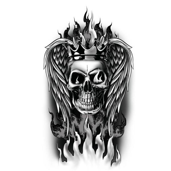 Tatuaje de Calavera de 14 x 30 Centímetros