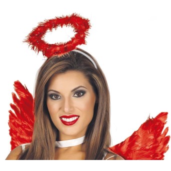 Aureola de Ángel de color Rojo para Adulto