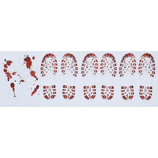 Pisadas Adhesivas de Bota con Sangre