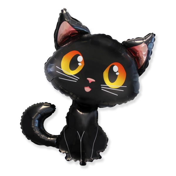 Globo Foil de Gato Negro de 90 x 83 Centímetros