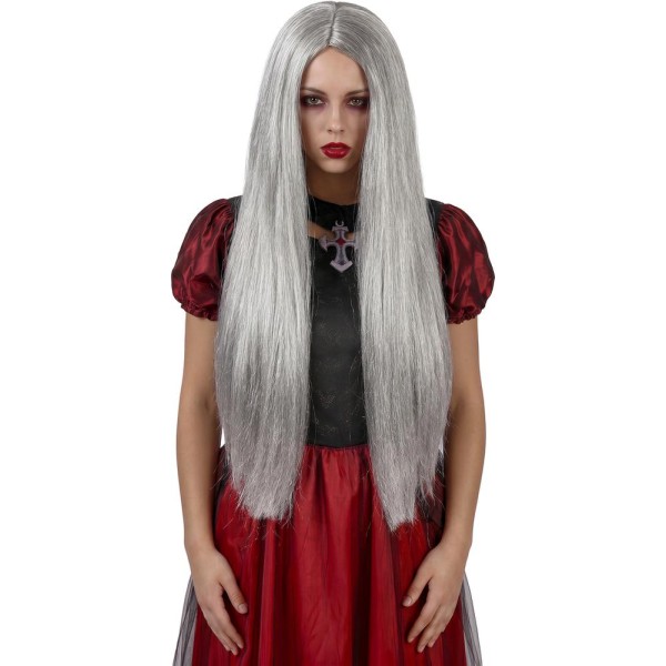 Peluca Gris de Bruja para Adulto