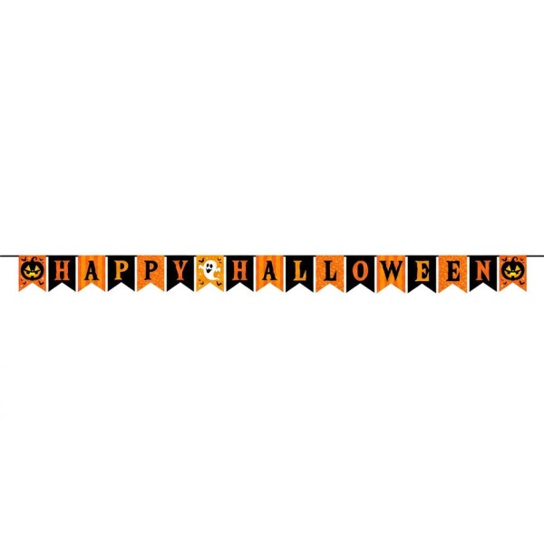 Guirnalda de Banderines de Happy Halloween de 3 Metros