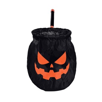 Cesta de Calabaza de color Negro con Palo de 50 Centímetros