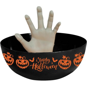 Bol de Happy Halloween de 25 Centímetros con Mano