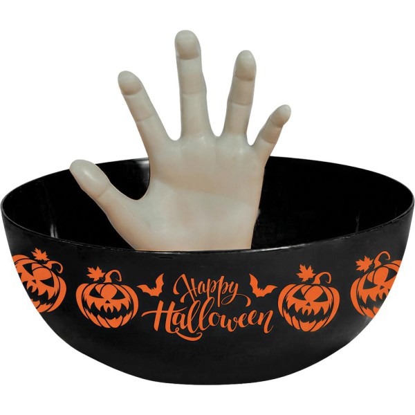 Bol de Happy Halloween de 25 Centímetros con Mano