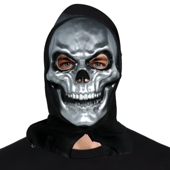 Máscara de Calavera con Capucha para Adulto