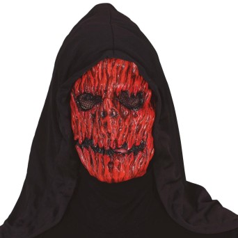 Máscara de Calabaza Terror con Capucha para Adulto