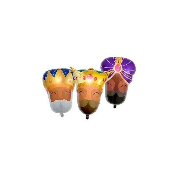Globo Foil de Rey Mago 3 Unidades de 50 Centímetros