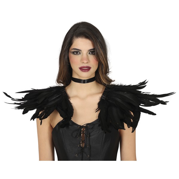 Hombrera de Plumas 2 Unidades de 35 x 25 Centímetros