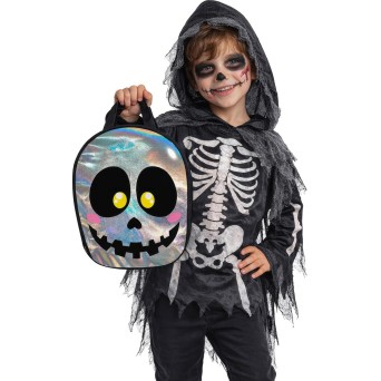 Bolsa de Calavera Metalizada de 36 x 28 Centímetros