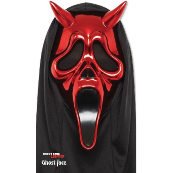 Máscara de Ghost Face Diablo Cromada para Adulto