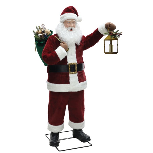 Muñeco de Papá Noel Deluxe de 1,80 Metros con Movimiento, Luz y Sonido