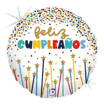 Globo Foil de Feliz Cumpleaños de 46 Centímetros
