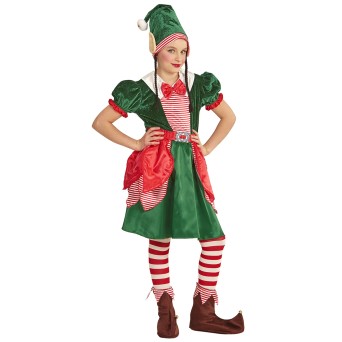 Disfraz de Elfa Ayudante de Papá Noel Infantil