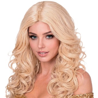 Peluca Rubia de Groovy para Adulto