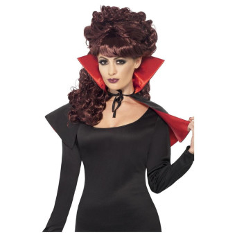 Mini Capa de Vampiro con Cuello Alto para Adulto