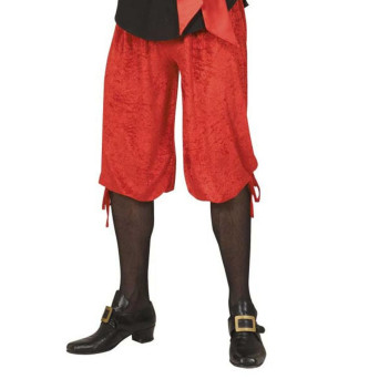 Pantalón Corto de Terciopelo de color Rojo para Adulto
