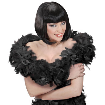 Boa de Plumas Deluxe de color Negro de 1,80 Metros y 110 Gramos
