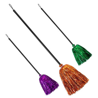 Escoba de Bruja Tinsel de 92 Centímetros Varios Colores