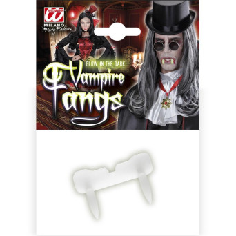 Colmillos de Vampiro Fluorescentes para Adulto
