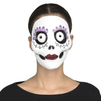 Máscara de Catrina Burton del Día de los Muertos Mexicano para Adulto