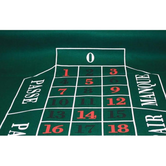 Tapete para Ruleta Profesional de 90 x 130 Centímetros