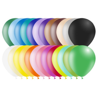 Globo Látex R10 de 25 Centímetros 100 Unidades acabado Mate 100% Biodegradable de Balloonia