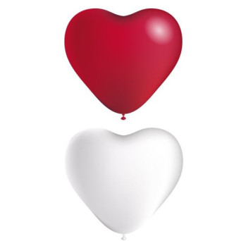 Globo Látex de Corazón 50 Unidades R10 de 25 Centímetros acabado Mate 100% Biodegradable de Balloonia