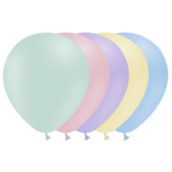 Globo Látex R12 de 28 Centímetros 50 Unidades acabado Pastel 100% Biodegradable de Balloonia