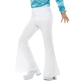 Pantalón Acampanado de color Blanco para Adulto