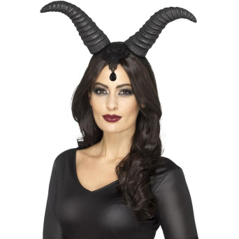 Cuernos de Reina Demoníaca de color Negro para Adulto