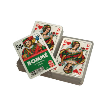 Pack de 2 Barajas de Cartas Rommé Rojo y Azul