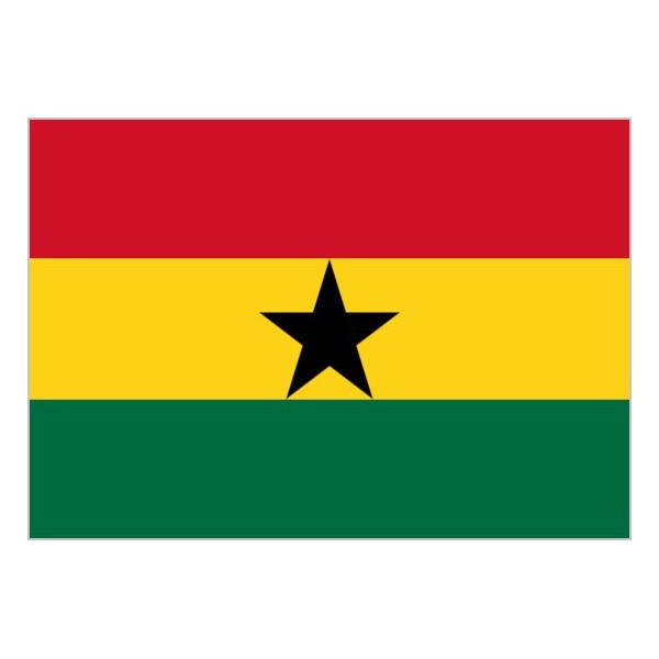 Bandera de Ghana de Poliéster Microperforada Reforzada