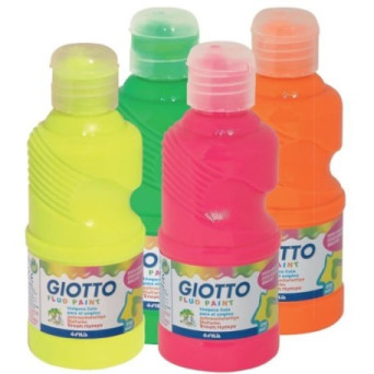 Témpera Líquida Color Flúor de 250 Mililitros Marca Giotto