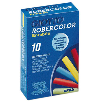 Tiza Redonda 10 Unidades de Colores Marca Giotto