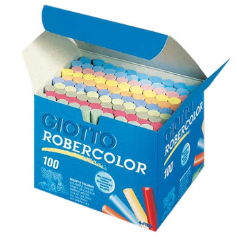Tiza Redonda 100 Unidades de Colores Marca Giotto