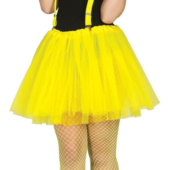 Tutú de color Amarillo Neón de 40 Centímetros para Adulto